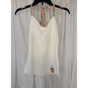 Colorful Tasc Womens Medium Tank Top With Built-In Bra & Paisley Straps